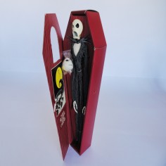 Jack Skellington Figure in Burgundy Coffin